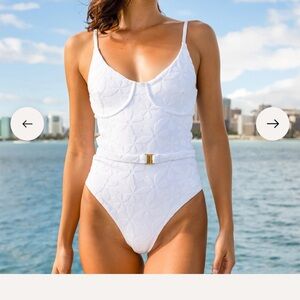 Kenny Flowers White One Piece Swimsuit